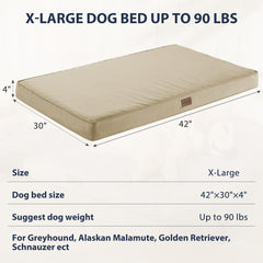 BFPETHOME spacious bed with a lounging dog on the surface