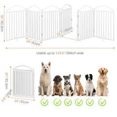 BHG wide 144-inch freestanding dog gate installed across a large opening.