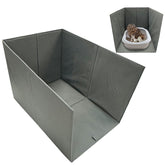 Bhyhok cat litter-box enclosure foldable guard protects floors and simplifies cleanup