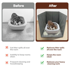 Bhyhok foldable litter container with one piece construction for quick setup