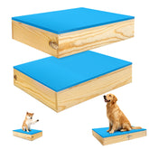 Bhyhok two-piece dog training platform connectable for flexible agility layouts.