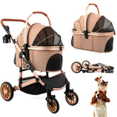 Bicystar Pet Stroller front view for medium dogs shows calm, stable daily strolls