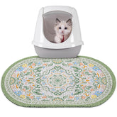 Bienbee cat litter mat front view shows wide surface catching litter for cleaner floors