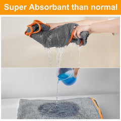 Bienbee dog bathrobe absorbent fleece delivers faster drying after bath.