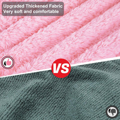 Bienbee pink XL bathrobe closeup highlights absorbent fleece and quick drying.