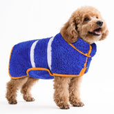 Bienbee dog bathrobe with quick-dry fabric after bath speeds drying.