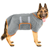 Bienbee dog bathrobe quick-dry fabric keeps your pup towel-ready after baths.