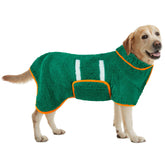 Bienbee dog bathrobe quick-drying fleece speeds post-bath drying.