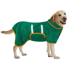 Bienbee dog bathrobe quick-drying fleece speeds post-bath drying.