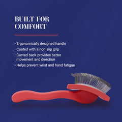 Chris Christensen Big G Slicker Brush ergonomic handle supports comfortable grooming sessions