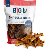 Big Lu bully sticks variety bag packaging displaying long-lasting dog chews