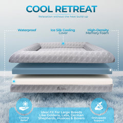 Big Paws orthopedic memory foam core supports hips and joints
