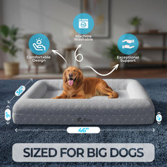 Big Paws four raised bolsters support head and neck