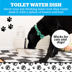 BigMouth Inc toilet water dish gravity-fed hydration simplifies daily refills.