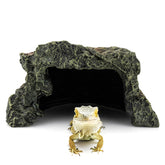 BIGWE resin turtle hideout front view enhances naturalistic terrarium ambiance.