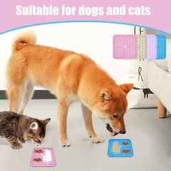 Bikabpet lick mat used during bath time to keep dogs calm and occupied.