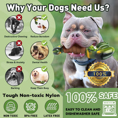 BIKIISEN Durable chew toy blends nylon and rubber for long-lasting play