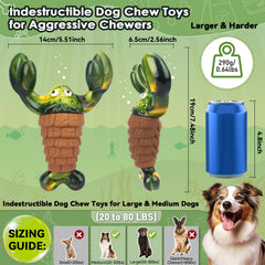 BIKIISEN Lobster toy side view illustrates large-dog chewing grip
