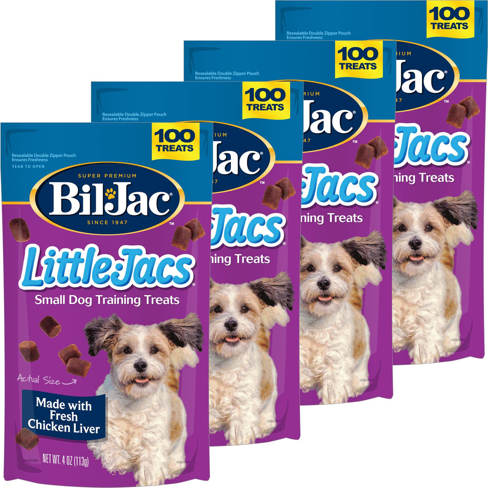 Bil-Jac Little Jacs chicken liver treats for puppies training pouch for quick rewards