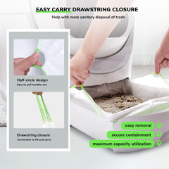 Bilibara drawstring closure close-up showing quick, hands-free sealing