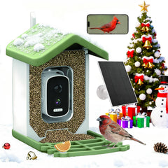 Billber birdfeeder camera front view captures crisp backyard bird visits.