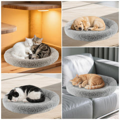 Billionchains round cat bed outer diameter—soft, warm den-like spot for pets