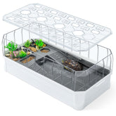 BINANO turtle habitat front view shows spacious space for baby turtles to explore