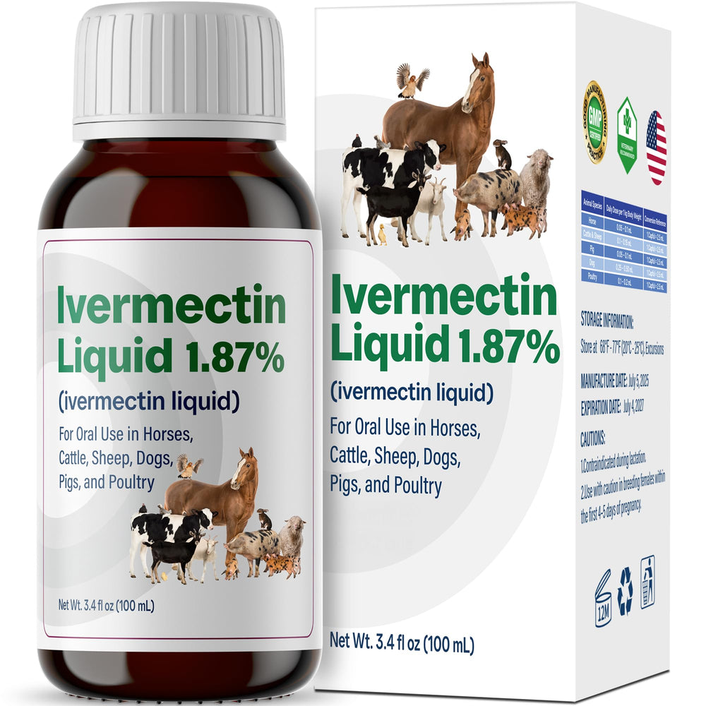 Bingbrofam dewormer liquid bottle for easy administration and animal comfort.
