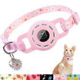 BINGPET AirTag cat collar bells close-up showing locating sound and pendant.