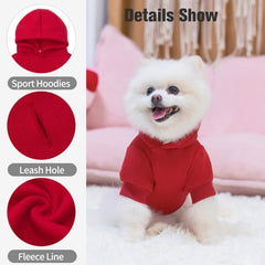 BINGPET Dog Hoodie back view highlights leash hole for easy outdoor outings.