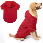 BINGPET Dog Hoodie front view shows cozy fleece lining for warmth on walks.
