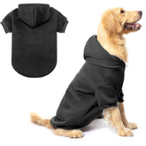 BINGPET dog hoodie front view with warm fleece lining for cold weather outings.