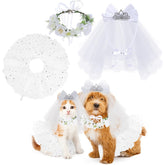BINGPET dog wedding outfit skirt detail showing adjustable waist for comfort and fit