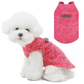 BINGPET fleece vest dog back view showcasing warm comfort on walks