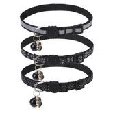 BINGPET reflective cat collar 3-pack on display boosts visibility for safe outings.