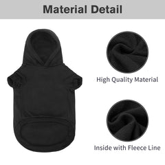 BINGPET sudadera capucha para perro, dorso con diseño y letras duraderas