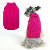 BINGPET thermal knitted dog sweater, front view, cozy warmth for chilly walks.