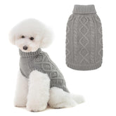 BINGPET Thermal Knitted Dog Sweater front view provides cozy warmth for daily walks