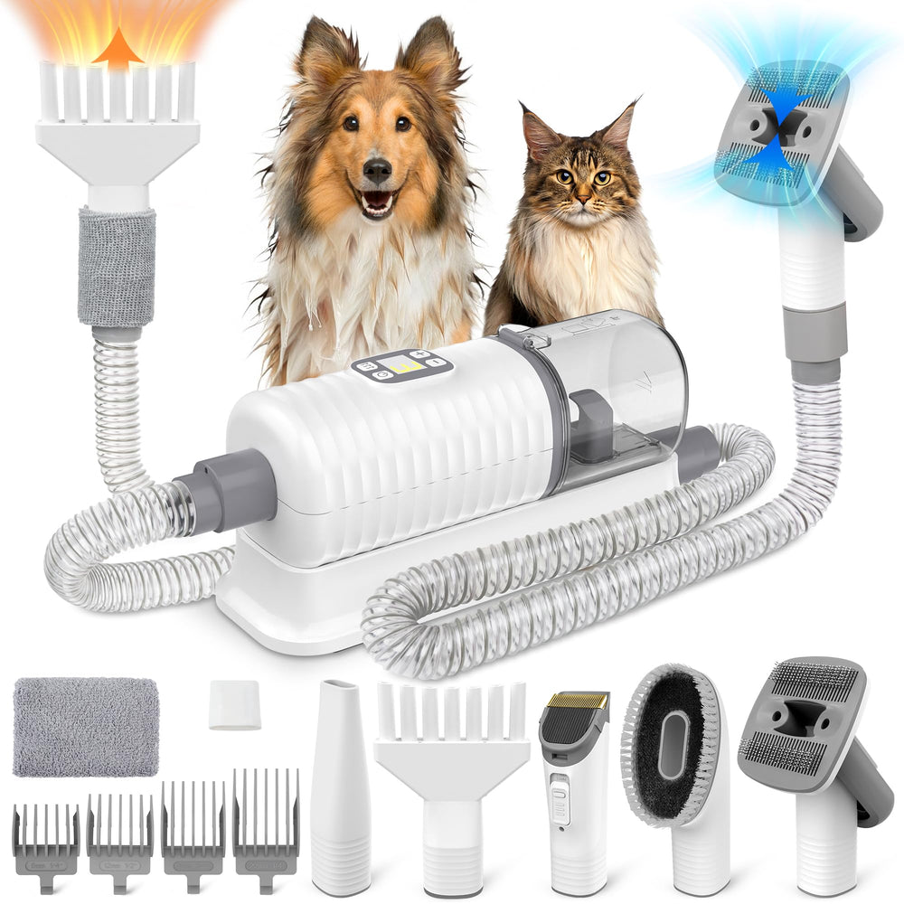 binROC dog vacuum grooming kit 6in1 in-home grooming setup