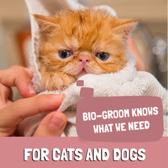 Bio-Groom cruelty-free label closeup confirms ethical labeling and safety commitment.