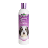 Bio-Groom Groom'n Fresh bottle shows tear-free formula for gentle dog grooming.