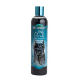 Bio-Groom Ultra-Black Dog Shampoo bottle shows color-enhancing shine for dark coats.
