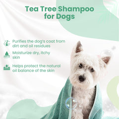 Bio PetActive Tea Tree Oil Dog Shampoo coat shine after wash.