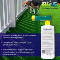 BioTurf BioS+ urine odor digestion closeup reveals enzymes at work.