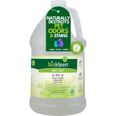 Biokleen Bac-Out enzyme bottle pour demonstrates quick stain and odor removal