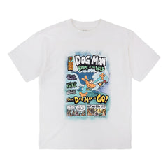 Bioworld Dog Man Youth 3-Pack T-Shirts design close-up showing durable print for daily wear