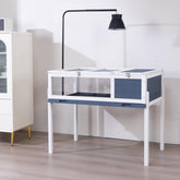 BIRASIL Wood Tortoise House exterior shows sturdy construction for durable indoor pet housing.