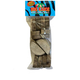 Bird Kabob Yucca Parrot Chips packaging shows eco-friendly design for responsible pet owners.