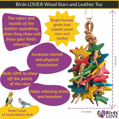 Birds LOVE bright colors wooden toy colors for stimulation