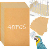 Birheatry gravel paper 11x17 inch pack demonstrates ample supply for cage bedding and quick replacements.